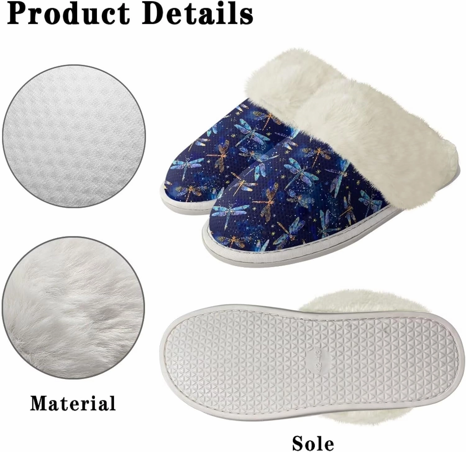 Women's Fuzzy Slippers Warm Cozy Soft Lightweight Bedroom Slippers Women Indoor House Shoes Size 3-12
