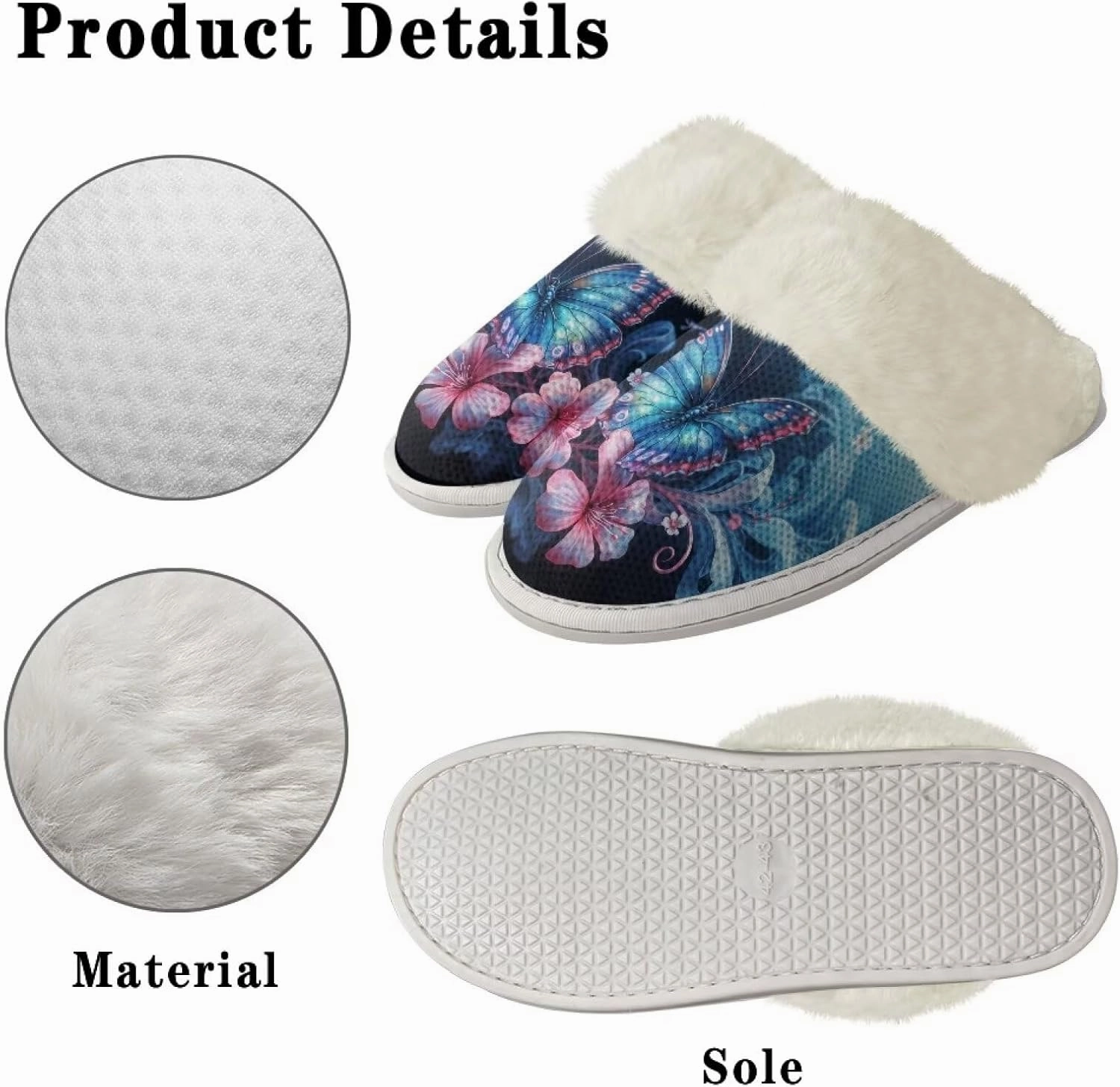 Women's Fuzzy Slippers Warm Cozy Soft Lightweight Bedroom Slippers Women Indoor House Shoes Size 3-12