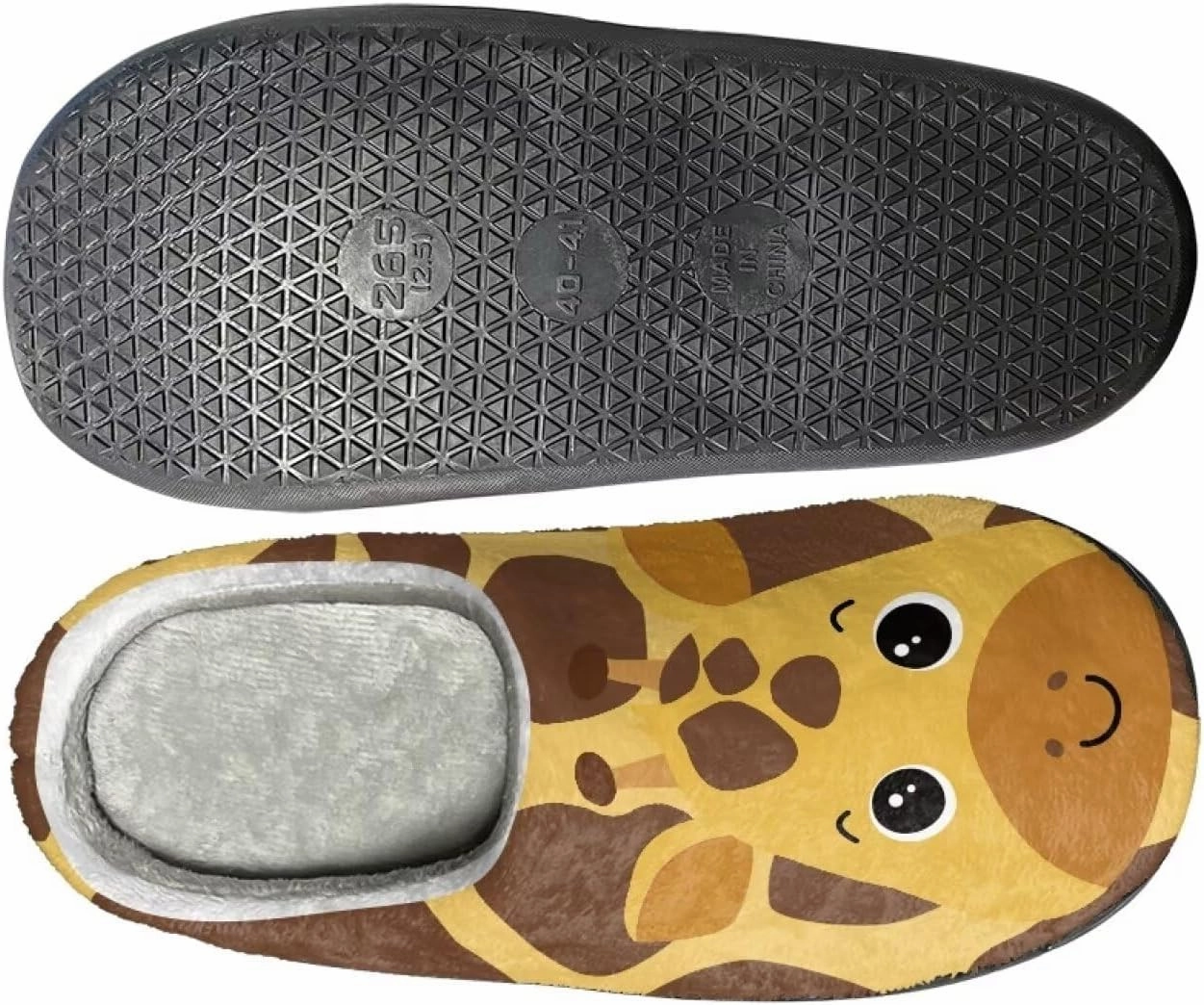 Women's Winter Home Slippers with Cute Cartoon Giraffe Design, Comfortable Indoor or Outdoor Kitchen Bedroom Shoes