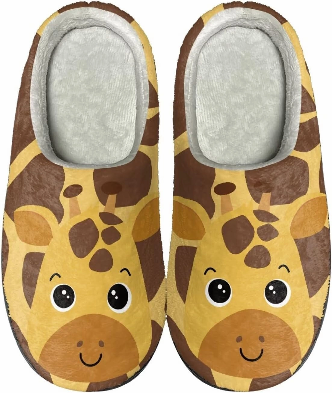 Women's Winter Home Slippers with Cute Cartoon Giraffe Design, Comfortable Indoor or Outdoor Kitchen Bedroom Shoes
