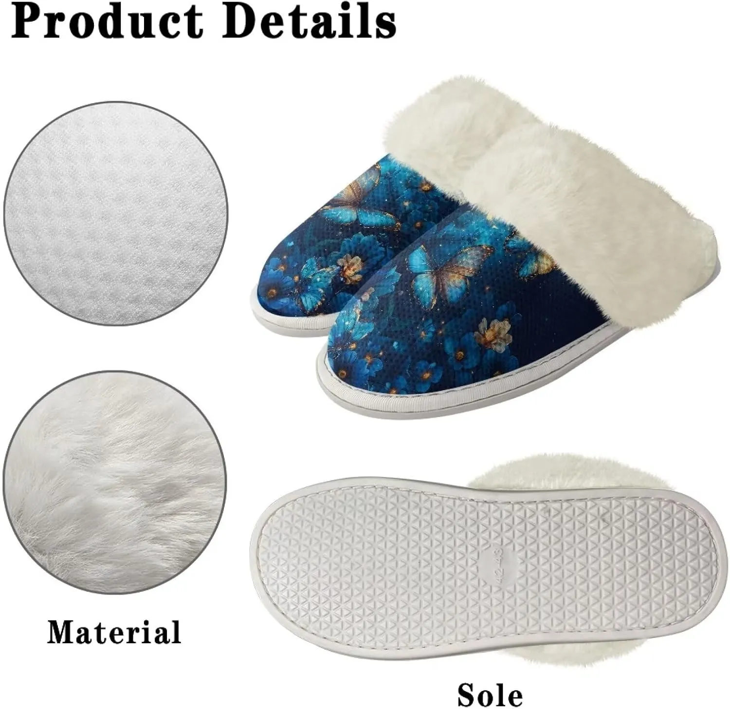 Women's Fuzzy Slippers Warm Cozy Soft Lightweight Bedroom Slippers Women Indoor House Shoes Size 3-12