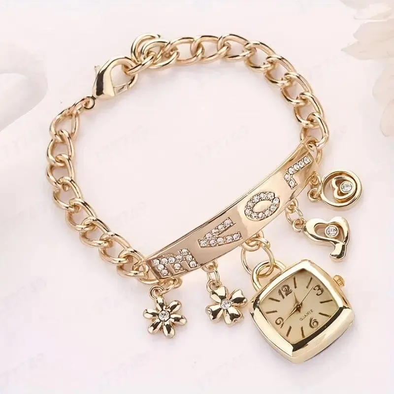 Women's Love Alphabet Bracelet Alloy Quartz Watch