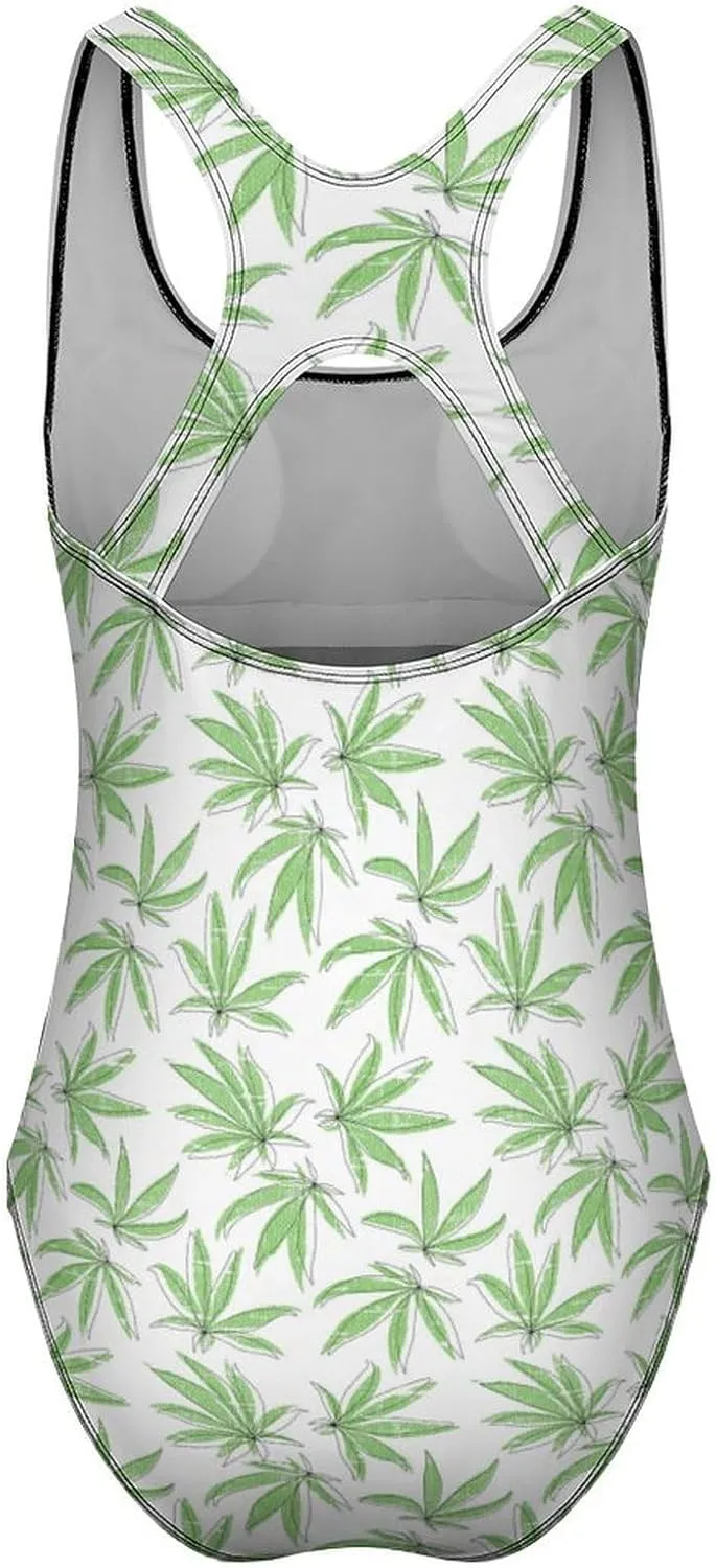 Womens One Piece Swimsuits Llama Cute Alpaca Checkered Tummy Control Bathing Suits Wireless Racerback Padded Swimwear