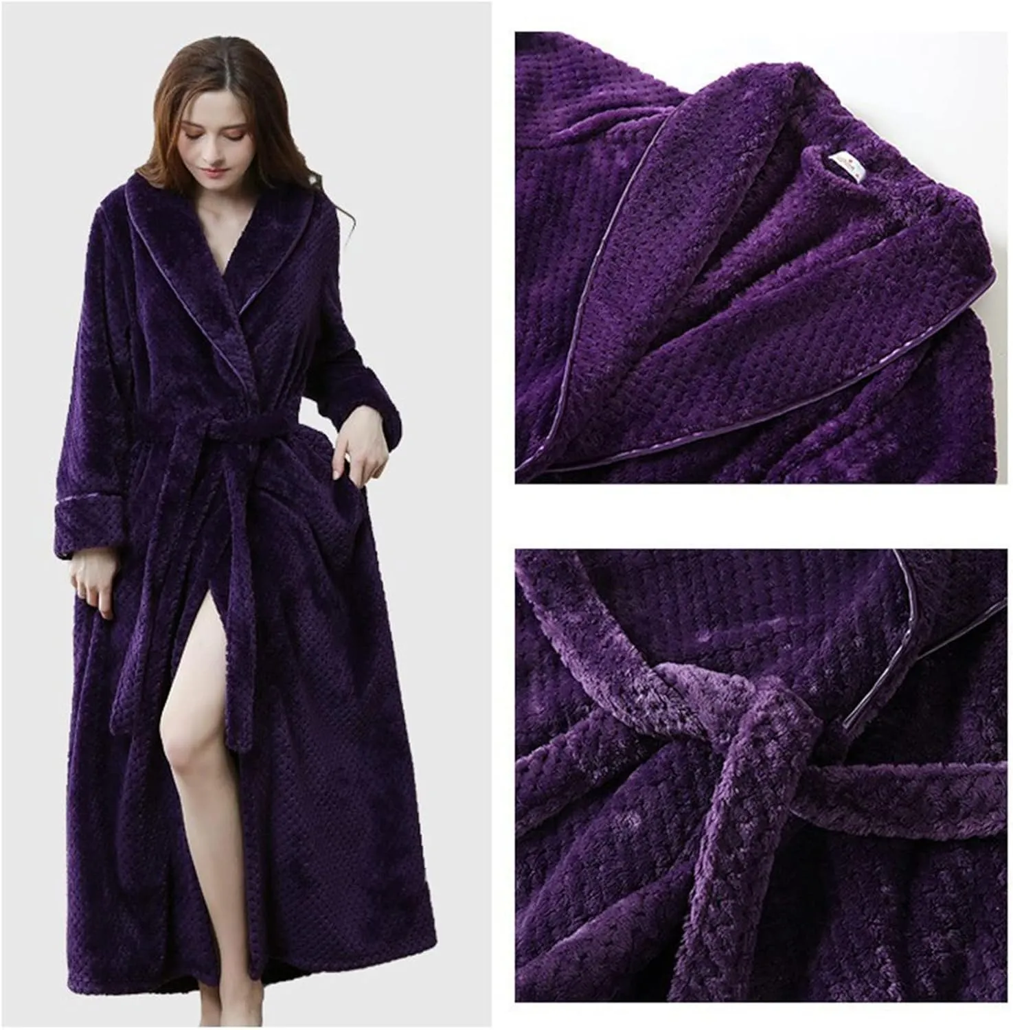 Womens Soft Robes Women Sleepwear Long Sleeve Hooded Robes for Women Long Christmas Onesie Family
