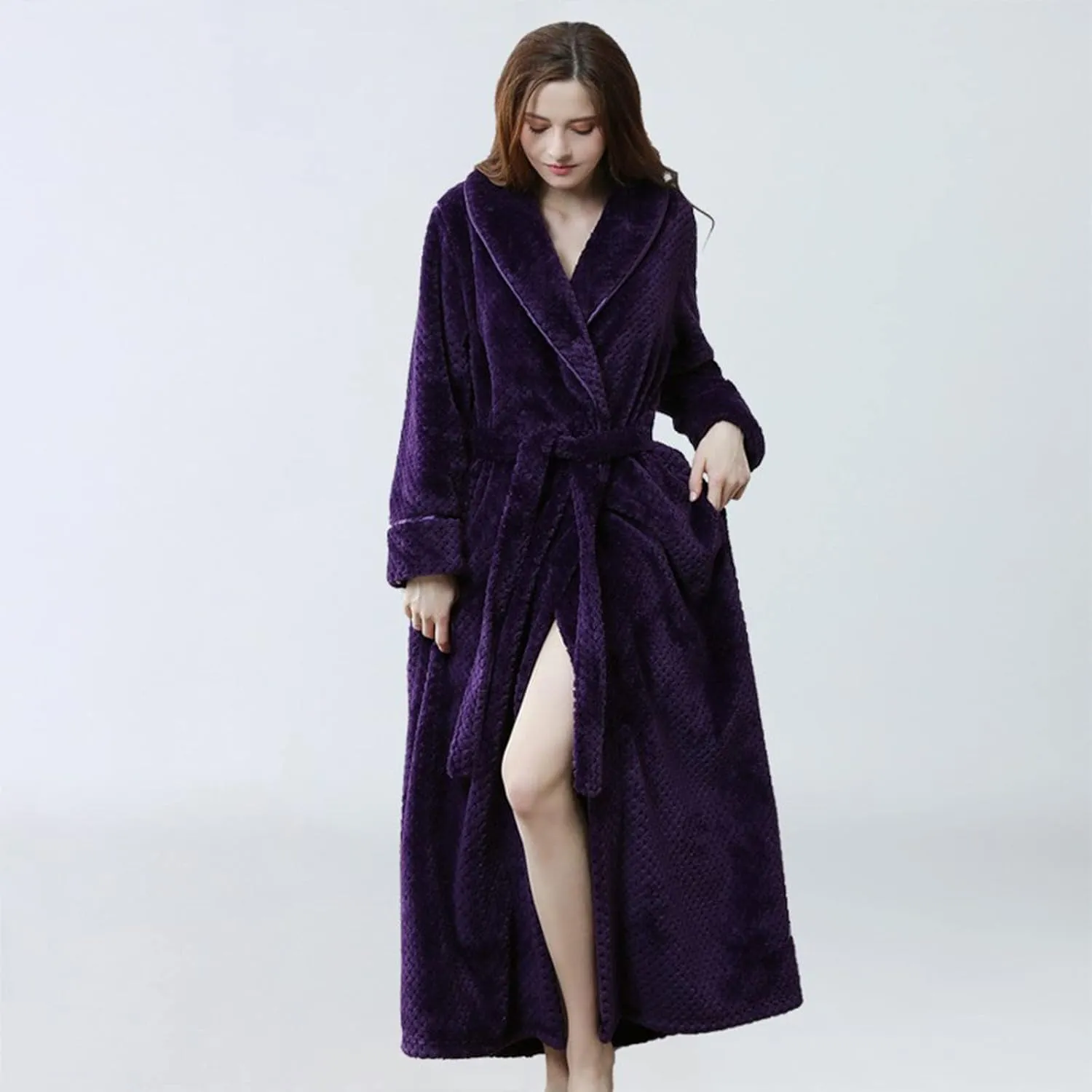 Womens Soft Robes Women Sleepwear Long Sleeve Hooded Robes for Women Long Christmas Onesie Family