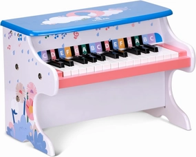 Wooden Kids Piano Keyboard, Mini Piano Toys with 25 Keys Digital Piano for Kids 3  Years, Gifts Educational Musical Instruments for Girls and Boys