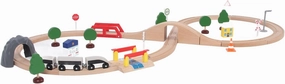 Wooden Track Expansion Pack Bridge Compatible Early Learning Toy Set for Kids (Single Hole Bridge Track)