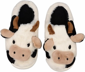 XIXITIAO Slippers For Women,Cow Slippers,Womens Fuzzy Slippers,Cute Animal Cartoon Fluffy Plush House Slippers For Women Men Indoor