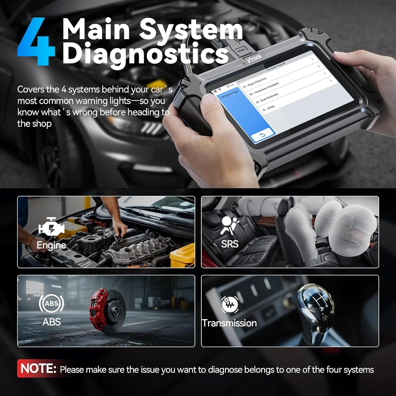 XTOOL D5S OBD2 Scanner - 2025 Code Reader for Cars & Trucks with 16 Resets, Crank Sensor Relearn, Throttle Relearn, EPB, FCA AutoAuth, CAN FD for GM, Engine ABS SRS Transmission Car Diagnostic Tool