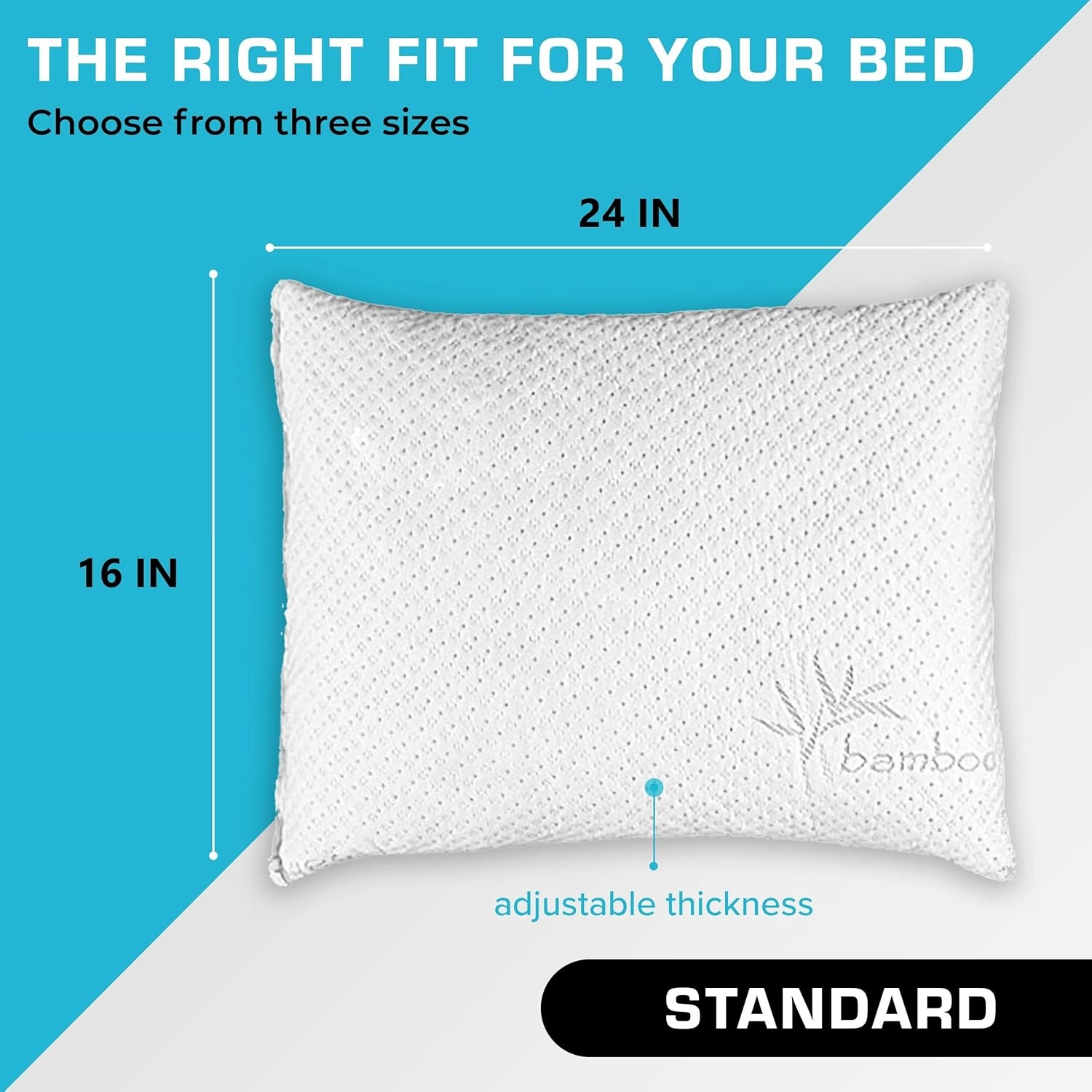 Xtreme Comforts 2-Pack Pillows for Sleeping Made in The USA - GreenGuard Gold Certified Adjustable Standard Memory Foam Pillow for Side, Back & Stomach Sleepers w/Removable Cooling Zipper Cover