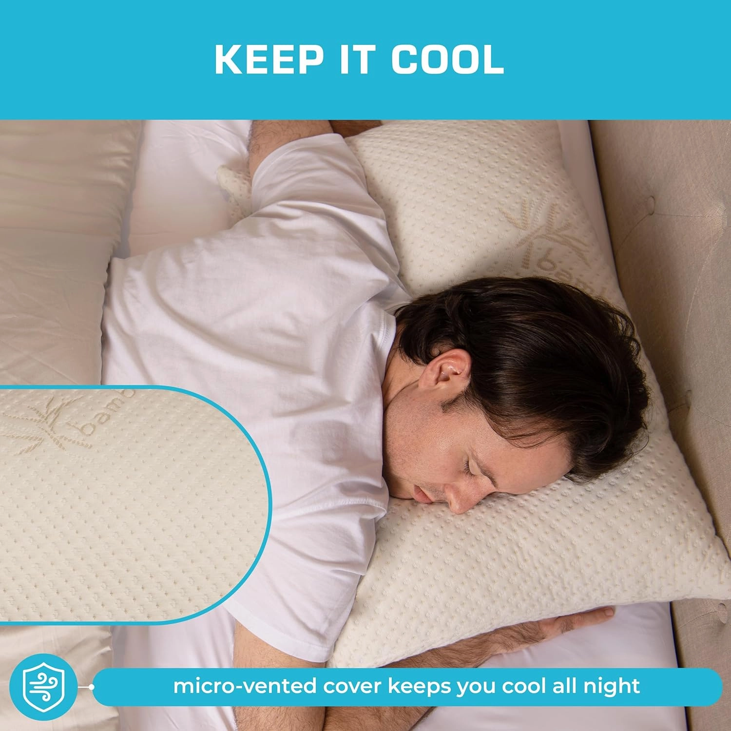 Xtreme Comforts 2-Pack Pillows for Sleeping Made in The USA - GreenGuard Gold Certified Adjustable Standard Memory Foam Pillow for Side, Back & Stomach Sleepers w/Removable Cooling Zipper Cover