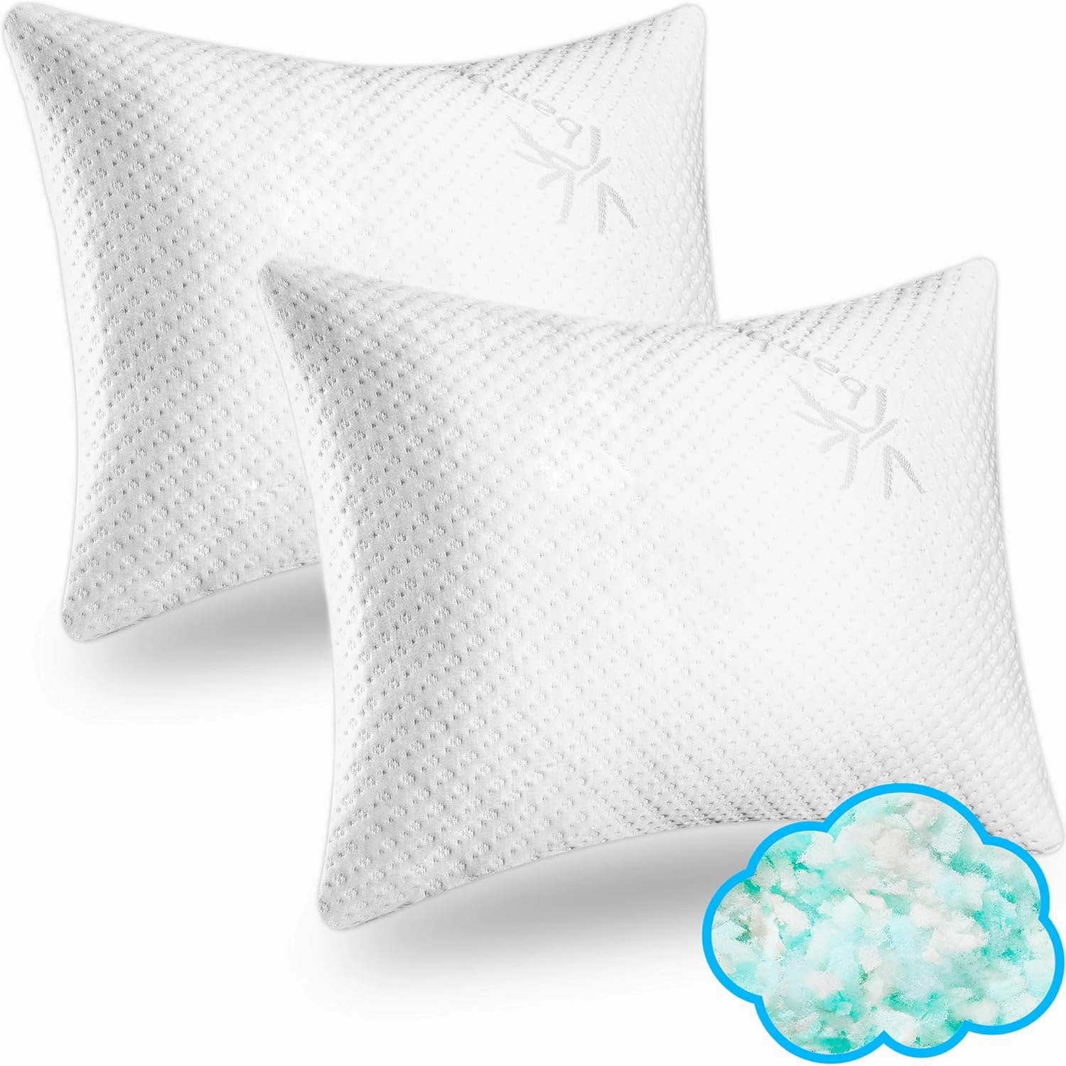 Xtreme Comforts 2-Pack Pillows for Sleeping Made in The USA - GreenGuard Gold Certified Adjustable Standard Memory Foam Pillow for Side, Back & Stomach Sleepers w/Removable Cooling Zipper Cover