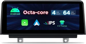 XTRONS 10.25 Inch Android 14 Car Stereo for BMW F30/F31/F32/F33/F34/F36 M3 M4 F80-F83 (2013-2016) NBT System, IPS Touch Screen 4 64GB Car Radio GPS Navigation Support Wireless CarPlay Android Auto