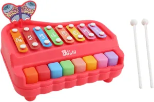 Yardwe Creative Tone Piano Red Hand Percussion Music Plaything for Early Education Develops Rhythm and Musical Perception Safe for Skin
