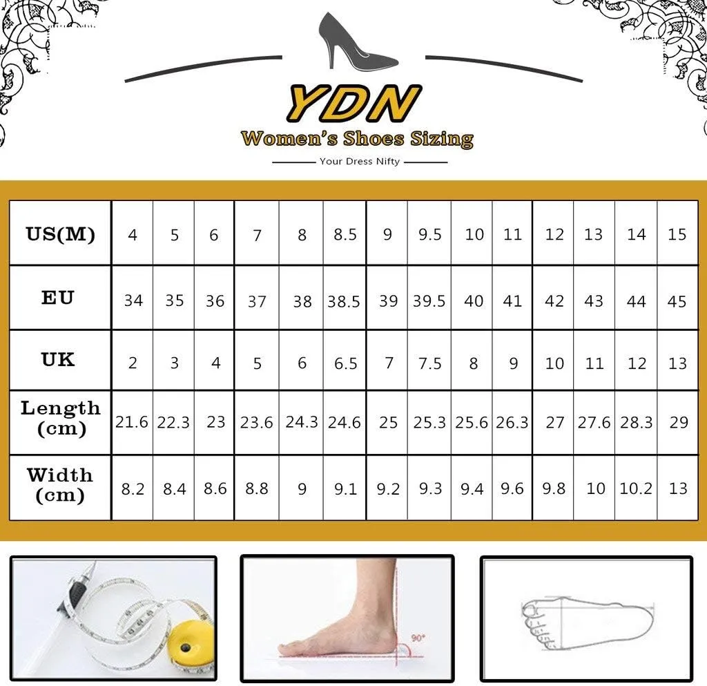 YDN Women's T-Strap Almond Toe Mary Jane Pumps Sexy High Heels Wedding Dress Shoes