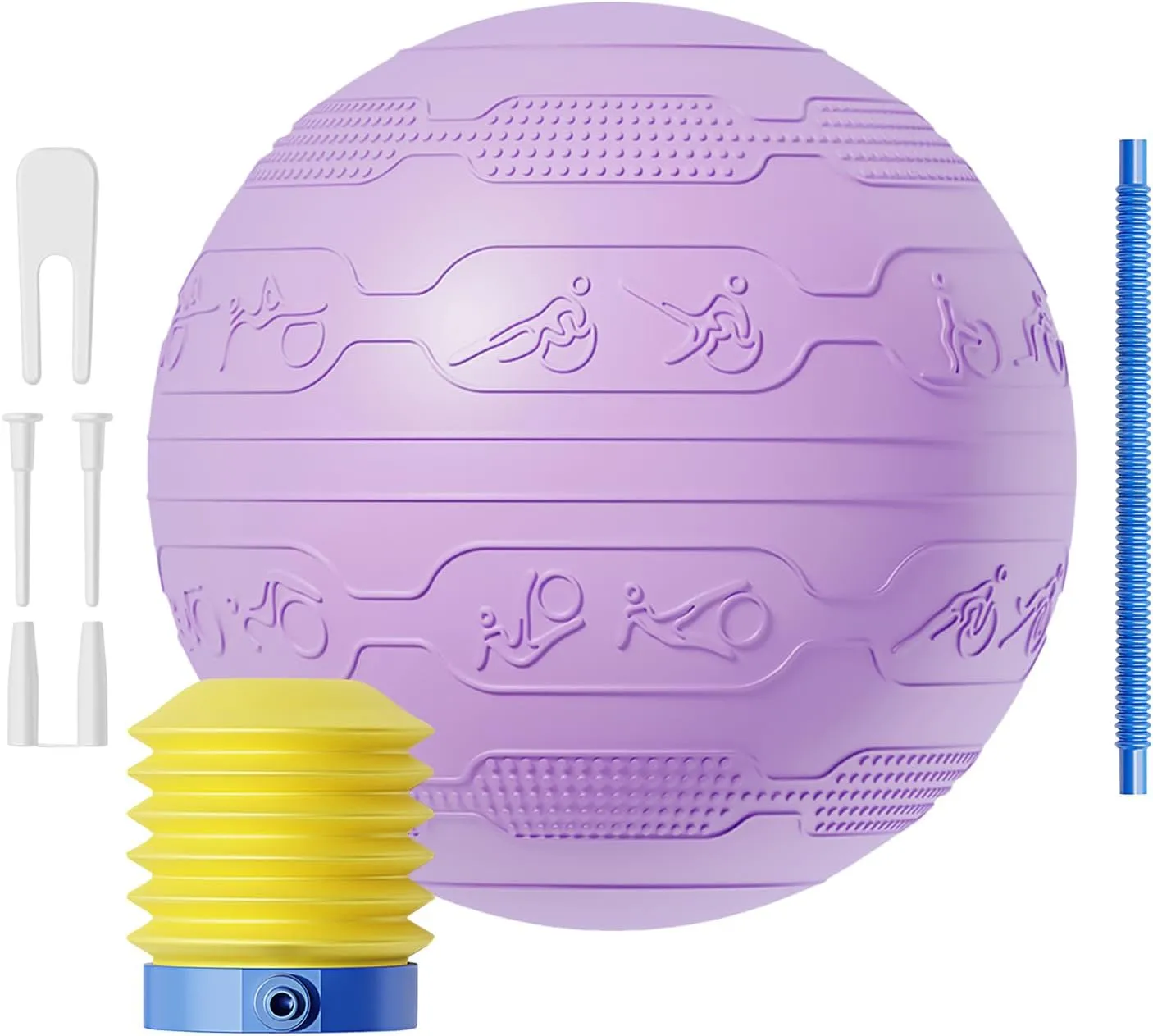 Yoga Ball - Exercise Ball for Workouts | Anti-Burst Gym Balls Exercise | Heavy Duty Exercising Accessories, Non-Slip Home Workout Equipment for Improve Physical Training Stretching Core Training