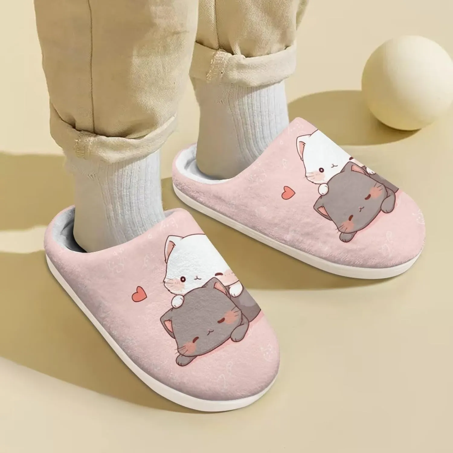 Yzaoxia Plush Slippers for Kids House Slippers for Bedroom