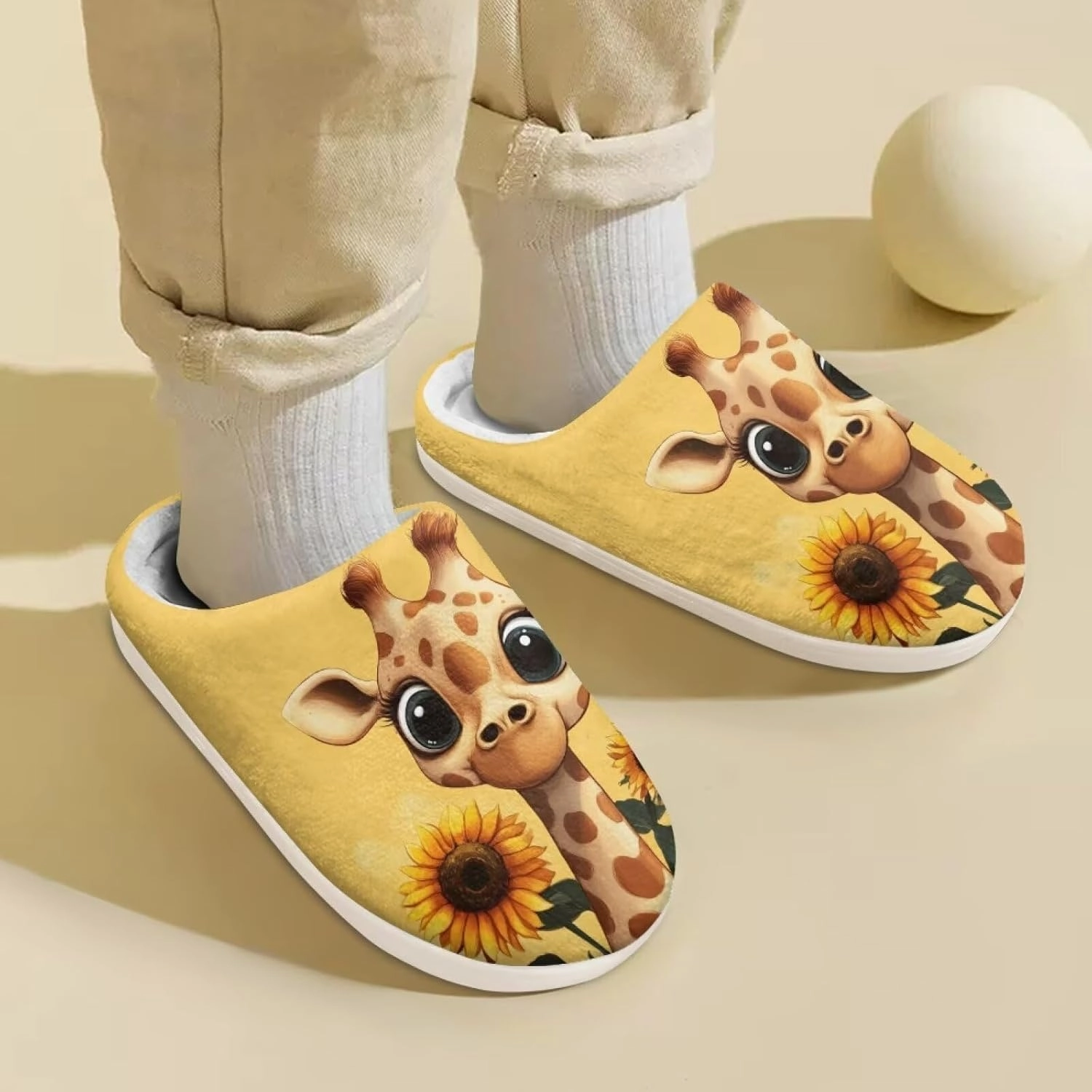 Yzaoxia Fluffy House Slippers for Kids Girls Boys Slippers for Home