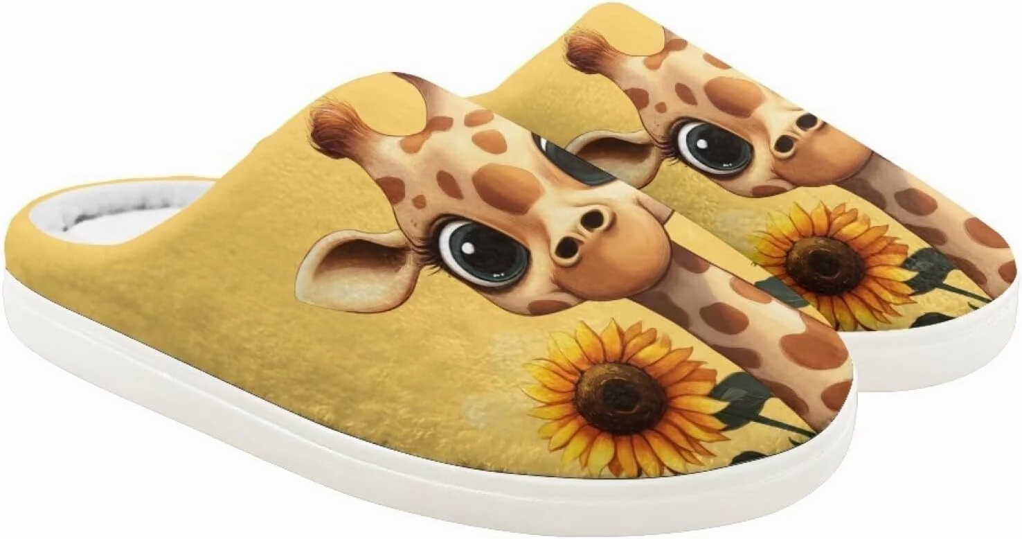 Yzaoxia Fluffy House Slippers for Kids Girls Boys Slippers for Home