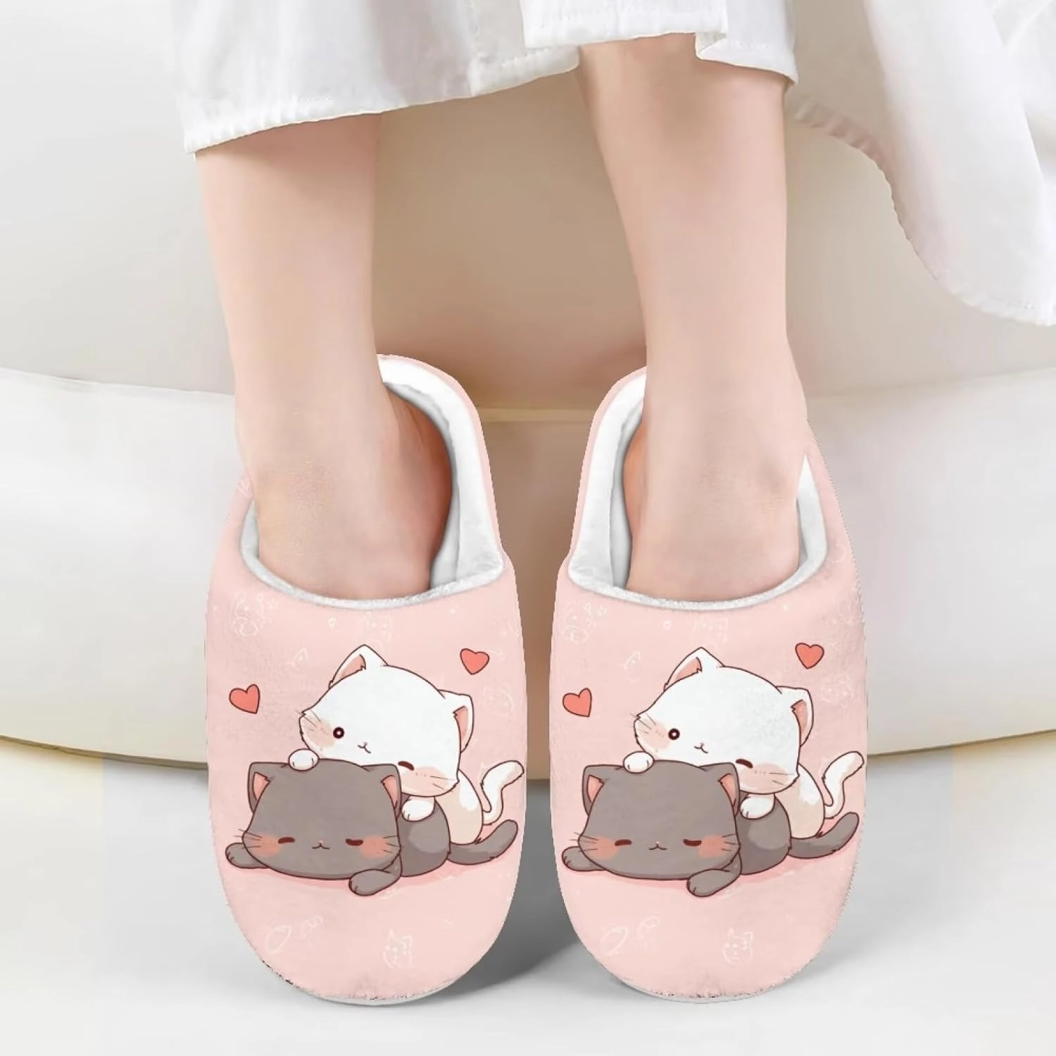 Yzaoxia Plush Slippers for Kids House Slippers for Bedroom