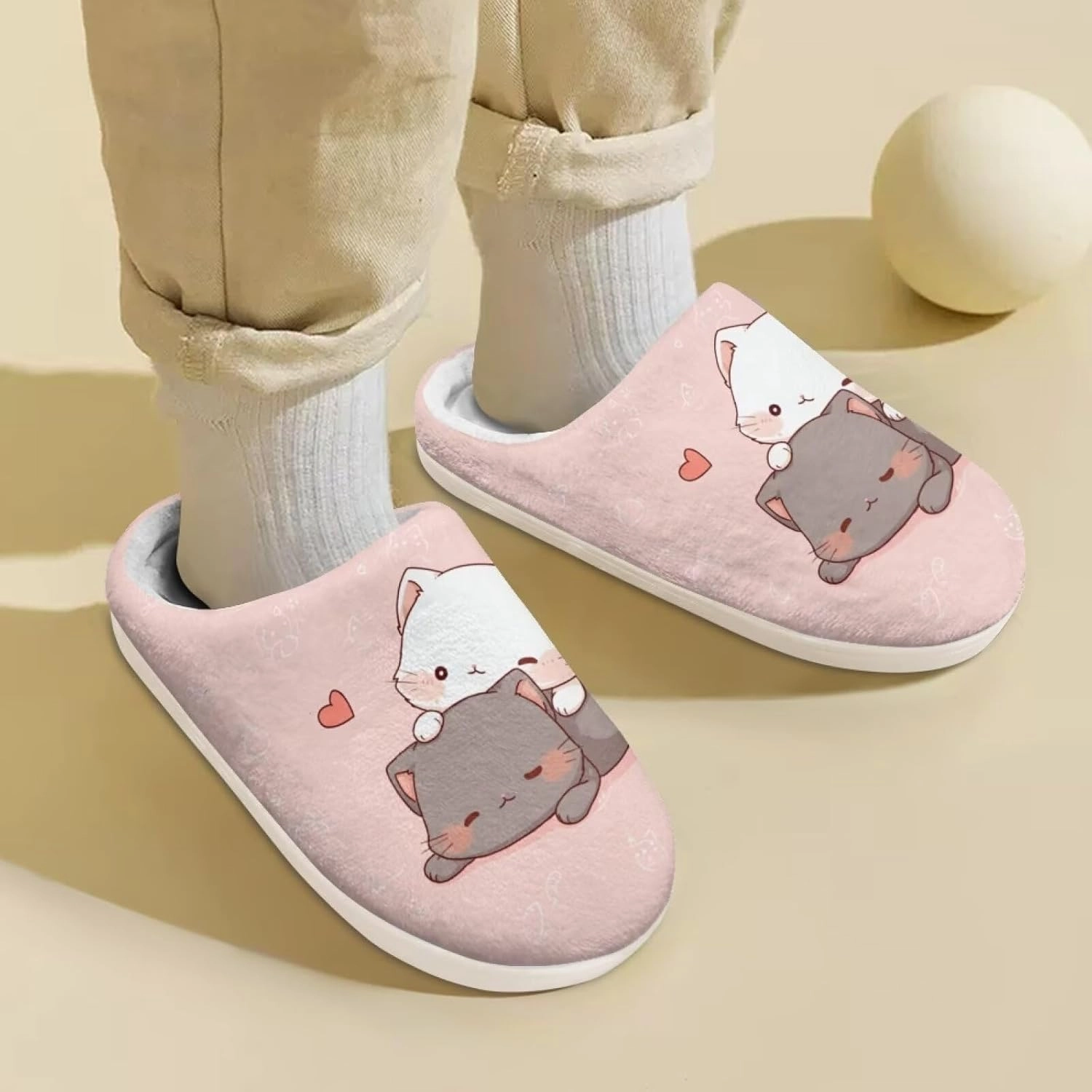 Yzaoxia Plush Slippers for Kids House Slippers for Bedroom