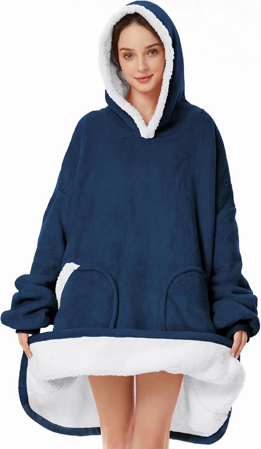 Zando Blanket Hoodie Wearable Blanket Kids and Adult Gift Comfy Blanket Hoodie Oversized Sweatshirt Sherpa Fleece