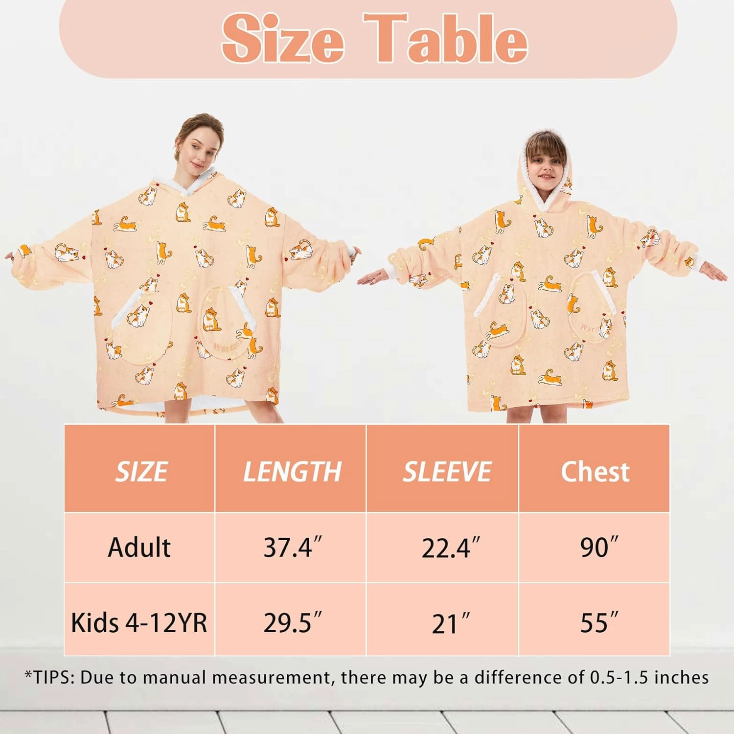Zando Blanket Hoodie Wearable Blanket Kids and Adult Gift Comfy Blanket Hoodie Oversized Sweatshirt Sherpa Fleece