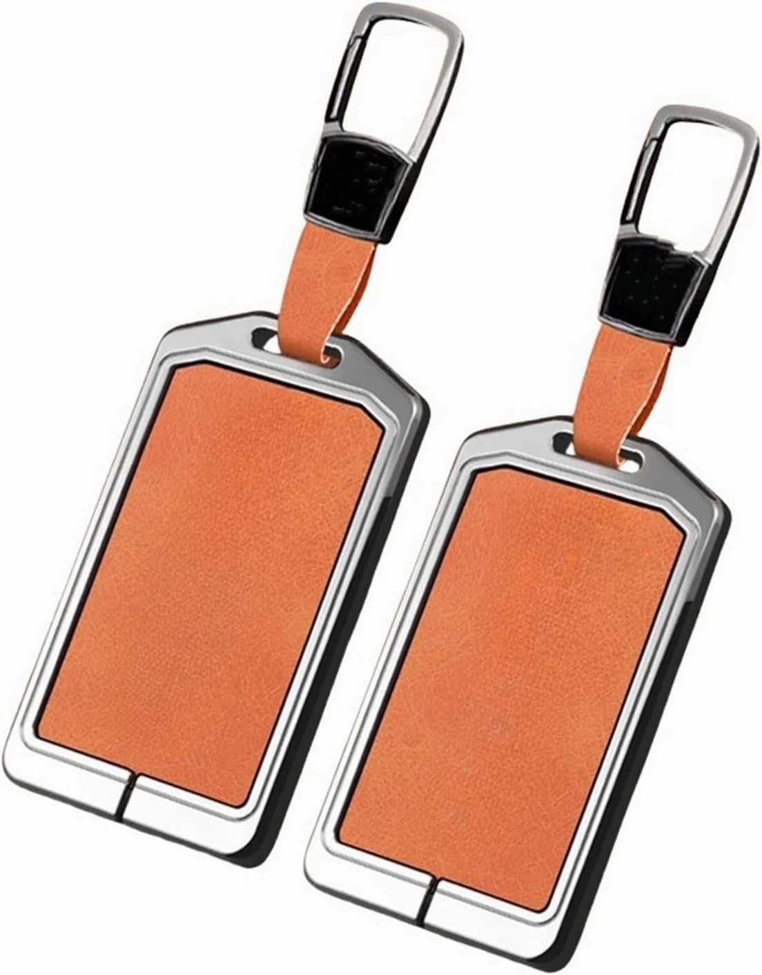 Zinc Alloy Leather Car Smart Remote Key Fob Case Cover Shell Bag Compatible for Extremely Krypton 001 ZEEKR NFC Card Keychain Accessories(A-Style 1Grey2)