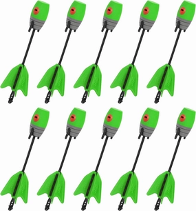 Zing Zonic Whistling Arrow Refill Pack - Includes 10 Zonic Whistling Arrows, Compatible HyperStrike Bow, Firetek Bow, Z-Tek Bow, Z-Curve Bow and Z-Bow (Green)