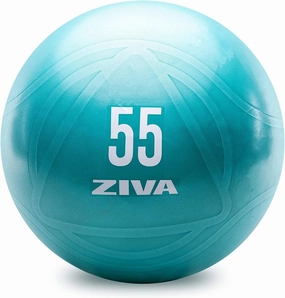 Ziva Anti Burst Core Fitness Exercise Ball - Professional Grade Slip Resistant Yoga Ball for Stability Balance - Includes Hand-Pump - Multiple Sizes Colors, 55-75cm
