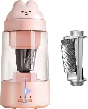 Zmol Electric Pencil Sharpeners, Pink Bunny Pencil Sharpener for Colored Pencils, Auto in & Out，Fully Automatic Rechargeable Pencil Sharpener for No.2/Colored Pencils(6-8mm), Classroom/Office/Home