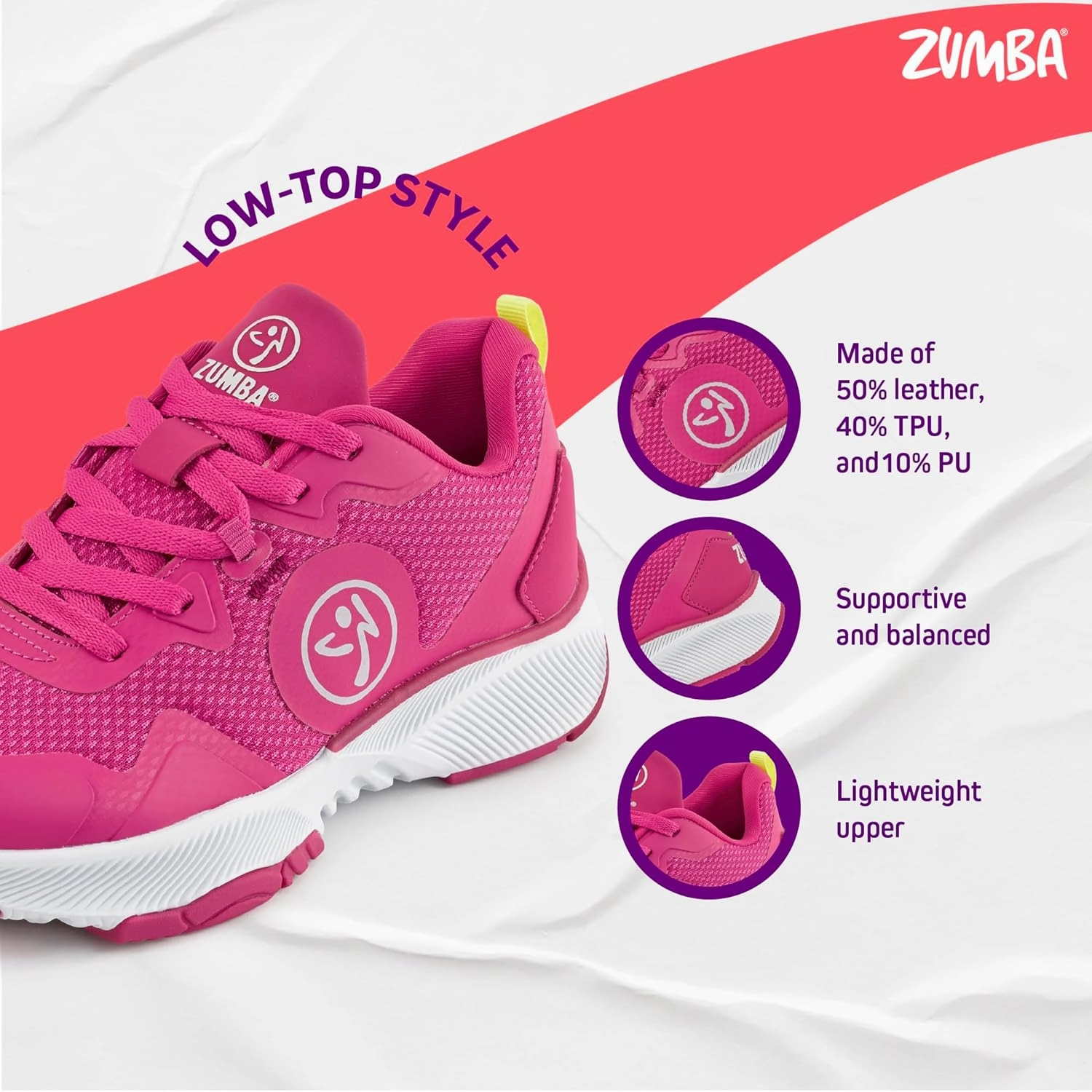 ZUMBA Women’s Train Dance Cardio Sneakers