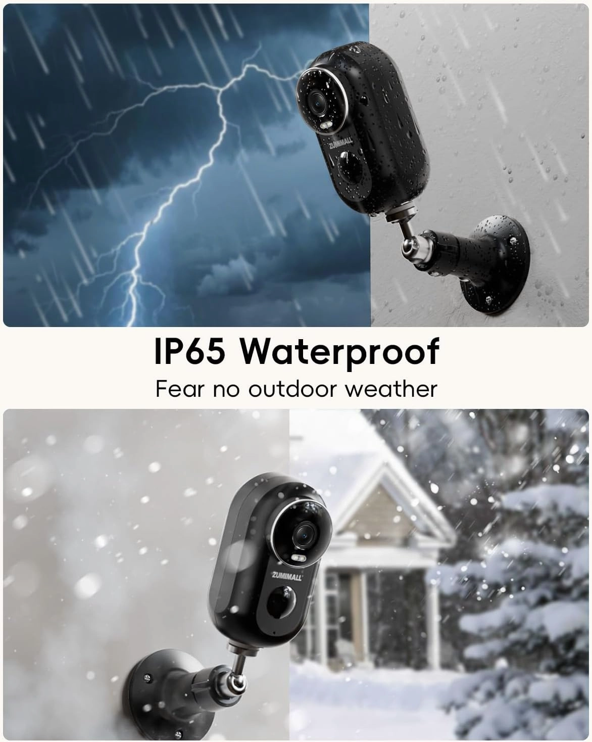 ZUMIMALL Solar Security Cameras Wireless Outdoor, 2K Outdoor Camera Wireless Solar Powered, 2.4G WiFi Battery Camera, 3MP Color Night Vision, Magnetic Mount,Siren,PIR/AI Analyse, IP66, Cloud, Alexa